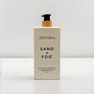 SAND + FOG Vanilla Sandalwood Shower Gel Body Wash Pump Dispenser 32 oz New